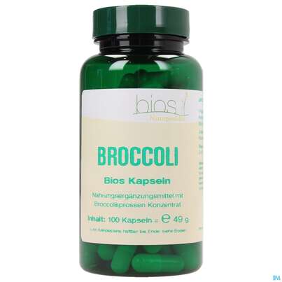 Sie sehen eine Packung Bios Broccoli 100 Kapseln, Produktbild: 01 Bios Broccoli 100 Kapseln, A-Nr.: 3890833 - 01