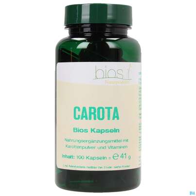 Sie sehen eine Packung Bios Carota 100 Kapseln, Produktbild: 01 Bios Carota 100 Kapseln, A-Nr.: 3890885 - 01