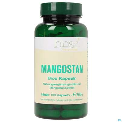 Sie sehen eine Packung Bios Mangostan 100 Kapseln, Produktbild: 01 Bios Mangostan 100 Kapseln, A-Nr.: 4185775 - 01