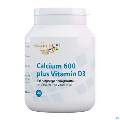 Calcium Tabl 600mg Vegan +vit D3 Vita World 60st, A-Nr.: 4836244 - 01
