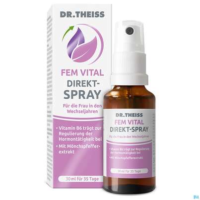 Sie sehen eine Packung Dr.theiss Fem Vital Direkt-spray 30ml, Produktbild: 03 Dr.theiss Fem Vital Direkt-spray 30ml, A-Nr.: 5755499 - 03