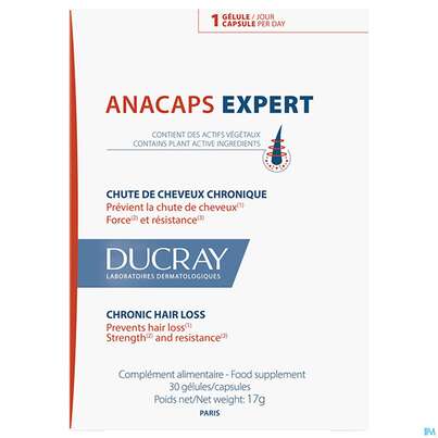 Sie sehen eine Packung Ducray Anacaps F.d.haar Haarausfall Kapseln Expert23 90st, Produktbild: 03 Ducray Anacaps F.d.haar Haarausfall Kapseln Expert23 90st, A-Nr.: 5688886 - 03