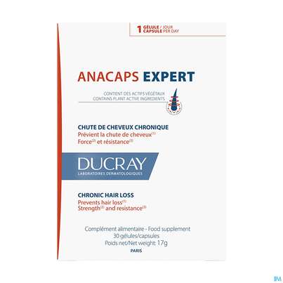 Sie sehen eine Packung Ducray Anacaps F.d.haar Haarausfall Kapseln Expert23 90st, Produktbild: 04 Ducray Anacaps F.d.haar Haarausfall Kapseln Expert23 90st, A-Nr.: 5688886 - 04
