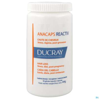Sie sehen eine Packung Ducray Anacaps F.d.haar Haarausfall Kapseln Reaktiv23 90st, Produktbild: 10 Ducray Anacaps F.d.haar Haarausfall Kapseln Reaktiv23 90st, A-Nr.: 5744975 - 10