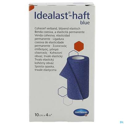 Elastische Binden Idealast/haft Kohaesiv/color Blau 4mx 10cm 1st, A-Nr.: 4174607 - 01