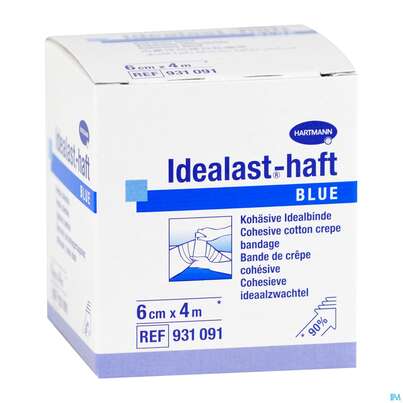 Elastische Binden Idealast/haft Kohaesiv/color Blau 4mx 6cm 1st, A-Nr.: 4174582 - 02