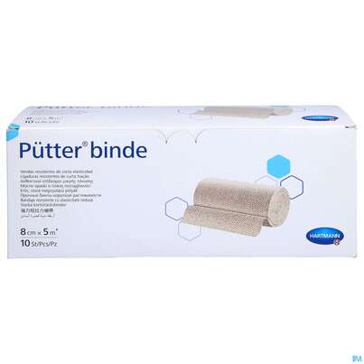 Elastische Binden Puetterbinde Hautf 5mx 8cm 10st, A-Nr.: 3424539 - 01