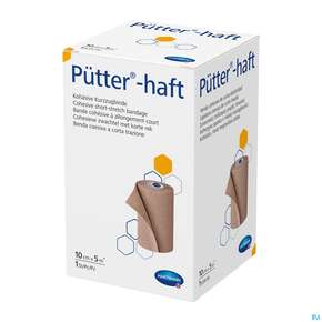 Elastische Binden Puetter-haft Latexfrei Kohaes.kompressionbinde 5mx10cm 1st, A-Nr.: 4174553 - 01