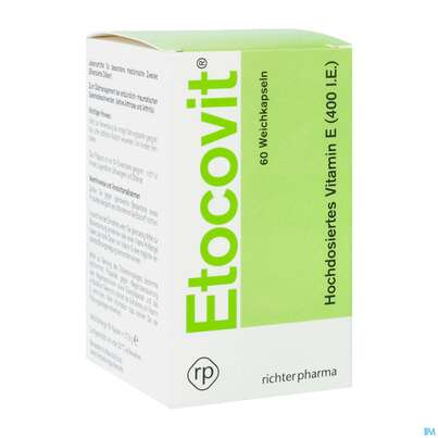 Sie sehen eine Packung Etocovit Weichkapseln 60st, Produktbild: 02 Etocovit Weichkapseln 60st, A-Nr.: 4358649 - 02