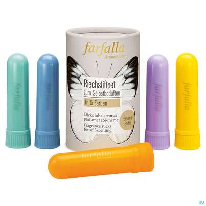 Sie sehen eine Packung Farfalla 5 Riechstifte 1st, Produktbild: 01 Farfalla 5 Riechstifte 1st, A-Nr.: 5236902 - 01