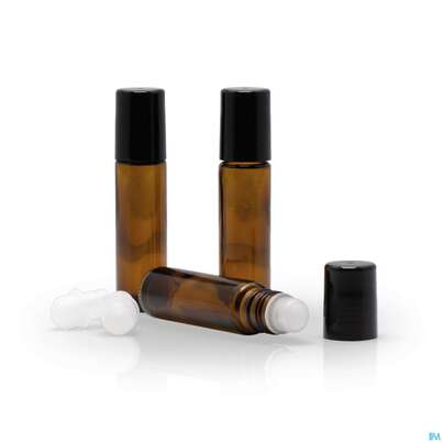 Sie sehen eine Packung Farfalla Leergut-set Roll-on Braunglas 3st, Produktbild: 01 Farfalla Leergut-set Roll-on Braunglas 3st, A-Nr.: 4907903 - 01