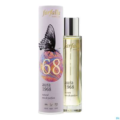 Sie sehen eine Packung Farfalla Natural Eau De Parfum Aura 1968 50ml, Produktbild: 02 Farfalla Natural Eau De Parfum Aura 1968 50ml, A-Nr.: 4522557 - 02