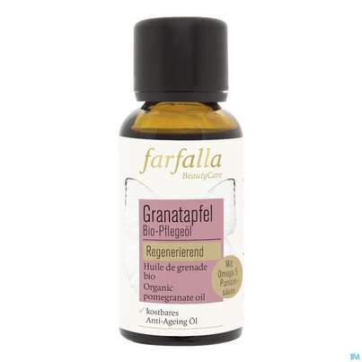 Sie sehen eine Packung Farfalla Pflegeoel/bio Granatapfel Regenerierend 30ml, Produktbild: 02 Farfalla Pflegeoel/bio Granatapfel Regenerierend 30ml, A-Nr.: 4860521 - 02