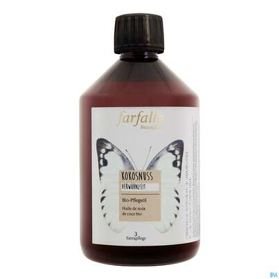 Sie sehen eine Packung Farfalla Pflegeoel/bio Kokosnuss Verwoehnzeit 500ml, Produktbild: 02 Farfalla Pflegeoel/bio Kokosnuss Verwoehnzeit 500ml, A-Nr.: 5236658 - 02