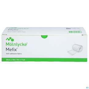 Sie sehen eine Packung Fixierverband Mefix 10mx 20cm 1st, Produktbild: 01 Fixierverband Mefix 10mx 20cm 1st, A-Nr.: 0690447 - 01