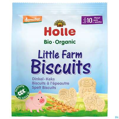 Sie sehen eine Packung Holle Littlepharm Kindersnack Kekse Ab Dem 10.monat 100g, Produktbild: 02 Holle Littlepharm Kindersnack Kekse Ab Dem 10.monat 100g, A-Nr.: 5698790 - 02