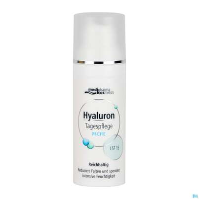 Sie sehen eine Packung Hyaluron Tagespflege Riche Lsf 15 50ml, Produktbild: 05 Hyaluron Tagespflege Riche Lsf 15 50ml, A-Nr.: 4485997 - 05