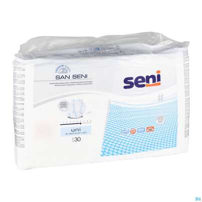 Sie sehen eine Packung Inkontinenz Einlagen Seni San Uni 30st, Produktbild: 03 Inkontinenz Einlagen Seni San Uni 30st, A-Nr.: 3586621 - 03