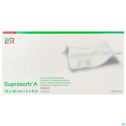 Kompressen Suprasorb/steril A Calzium-alginat 10x 20cm 10st, A-Nr.: 2203345 - 01