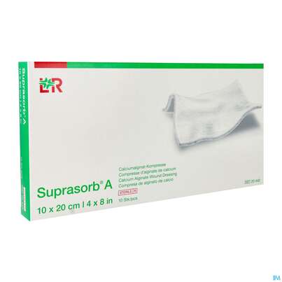 Kompressen Suprasorb/steril A Calzium-alginat 10x 20cm 10st, A-Nr.: 2203345 - 02