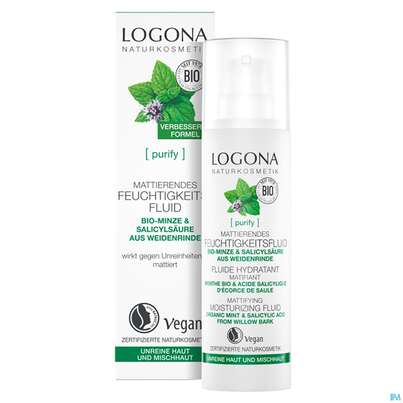 Logona Bio Minze Feuchtigkeit Fluid Matt 30ml, A-Nr.: 5411601 - 01