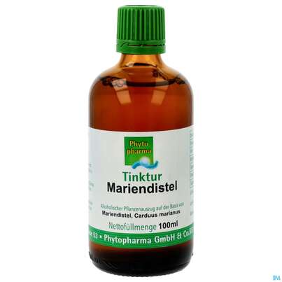 Sie sehen eine Packung Mariendistel Tinktur Cardus Marianus Phytopharma 100ml, Produktbild: 01 Mariendistel Tinktur Cardus Marianus Phytopharma 100ml, A-Nr.: 5393257 - 01