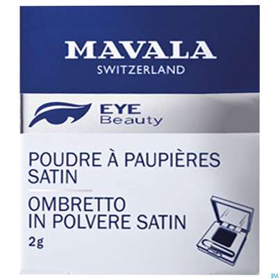Sie sehen eine Packung Mavala Lidpuder Satin Vert Kha 2g, Produktbild: 01 Mavala Lidpuder Satin Vert Kha 2g, A-Nr.: 4071468 - 01