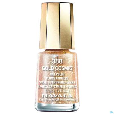 Sie sehen eine Packung Mavala Nagellacke 388 Gold Cosm 5ml, Produktbild: 01 Mavala Nagellacke 388 Gold Cosm 5ml, A-Nr.: 4773532 - 01
