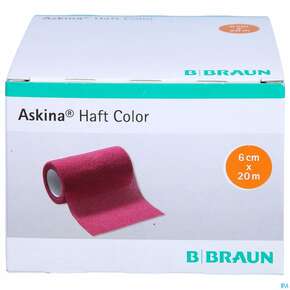 Mullbinden Askina Haft Fixierbinden Color Pink 20mx 6cm 1st, A-Nr.: 1778084 - 01