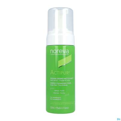 Sie sehen eine Packung Noreva Actipur Reinigungsschaum 150ml, Produktbild: 02 Noreva Actipur Reinigungsschaum 150ml, A-Nr.: 5345962 - 02