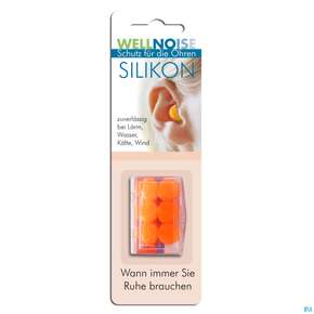 Ohrenschutz Wellnoise Ohrenstopfen Silikon Orange 6st, A-Nr.: 3209663 - 01