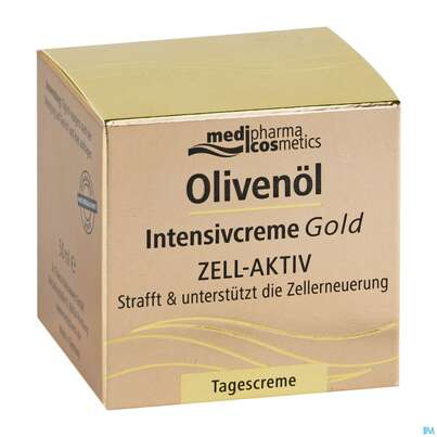 Sie sehen eine Packung Oliven Oel Dr.theiss Intensiv Creme Gold Tag Zell Aktiv 50ml, Produktbild: 04 Oliven Oel Dr.theiss Intensiv Creme Gold Tag Zell Aktiv 50ml, A-Nr.: 4900999 - 04