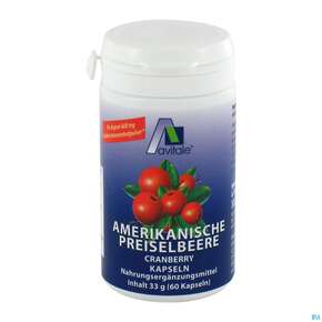 Preiselbeer Kapseln Amer Avi 60st, A-Nr.: 3831144 - 01