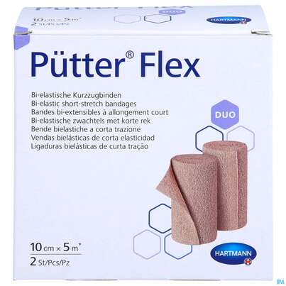 Puetter-verband Flex Kurzzugbinde 10cm Duo 2st, A-Nr.: 3942642 - 01