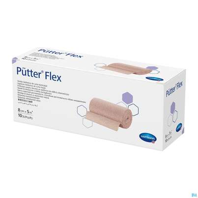 Puetter-verband Flex Kurzzugbinde 8cm 10st, A-Nr.: 3942582 - 01