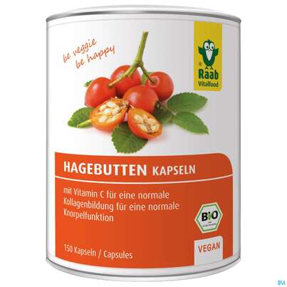 Raab Bio Hagebutten Kapseln 150 Kapseln, A-Nr.: 4361404 - 01