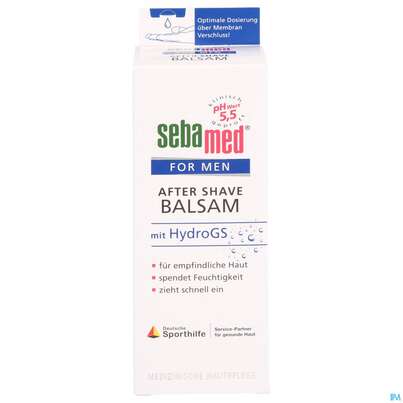 Sie sehen eine Packung Rasiercreme,-seife,-wasser Sebamed After Shave Balsam 100ml, Produktbild: 01 Rasiercreme,-seife,-wasser Sebamed After Shave Balsam 100ml, A-Nr.: 3399652 - 01