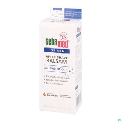 Sie sehen eine Packung Rasiercreme,-seife,-wasser Sebamed After Shave Balsam 100ml, Produktbild: 03 Rasiercreme,-seife,-wasser Sebamed After Shave Balsam 100ml, A-Nr.: 3399652 - 03