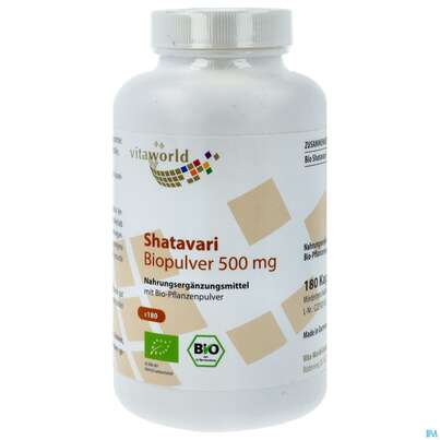 Shatavari Kapseln 500mg Bio Indischer Spargel Vita World 180st, A-Nr.: 5608924 - 01