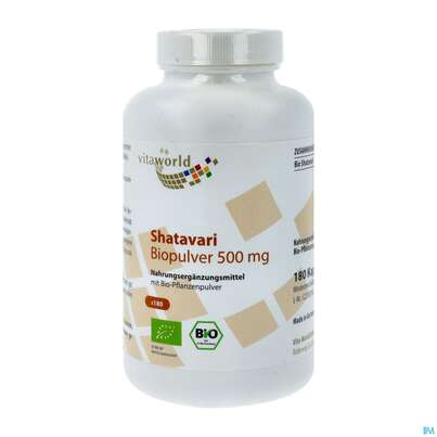 Shatavari Kapseln 500mg Bio Indischer Spargel Vita World 180st, A-Nr.: 5608924 - 02