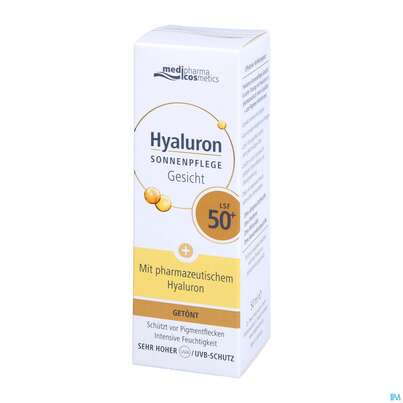 Sonnenprodukte Hyaluron Sonnenpflege Gesicht Lsf50+ Getoent 50ml, A-Nr.: 4834802 - 03