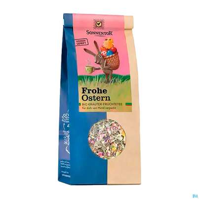 Sie sehen eine Packung Sonnentor Kraeutertee/bio Frohe Ostern 00577 60g, Produktbild: 04 Sonnentor Kraeutertee/bio Frohe Ostern 00577 60g, A-Nr.: 4793569 - 04