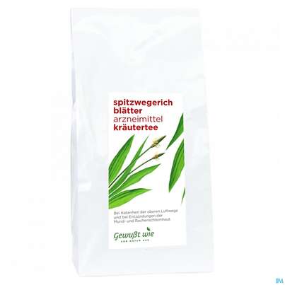 Sie sehen eine Packung Spitzwegerich Blaetter Tee Gewusst Wie 100g, Produktbild: 01 Spitzwegerich Blaetter Tee Gewusst Wie 100g, A-Nr.: 5444078 - 01