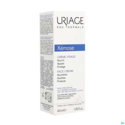 Sie sehen eine Packung Uriage Xemose Gesichtscreme 40ml, Produktbild: 05 Uriage Xemose Gesichtscreme 40ml, A-Nr.: 5618791 - 05