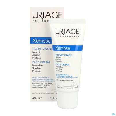 Sie sehen eine Packung Uriage Xemose Gesichtscreme 40ml, Produktbild: 12 Uriage Xemose Gesichtscreme 40ml, A-Nr.: 5618791 - 12