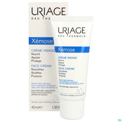 Sie sehen eine Packung Uriage Xemose Gesichtscreme 40ml, Produktbild: 15 Uriage Xemose Gesichtscreme 40ml, A-Nr.: 5618791 - 15