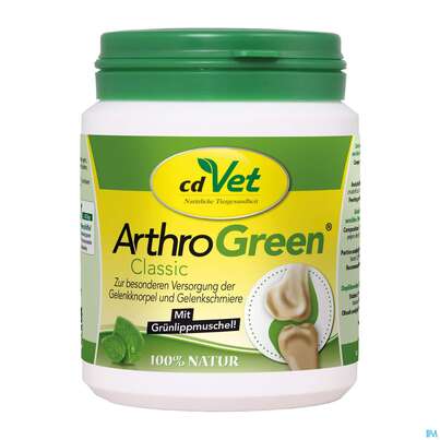 Sie sehen eine Packung Veterinaerprodukte Arthrogreen Classic 70g, Produktbild: 01 Veterinaerprodukte Arthrogreen Classic 70g, A-Nr.: 3488574 - 01