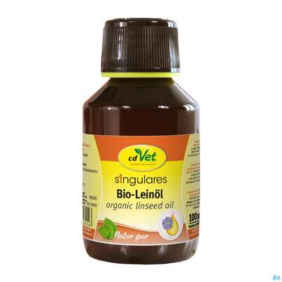 Sie sehen eine Packung Veterinaerprodukte Singulares Bio-leinoel 100ml, Produktbild: 01 Veterinaerprodukte Singulares Bio-leinoel 100ml, A-Nr.: 4878751 - 01