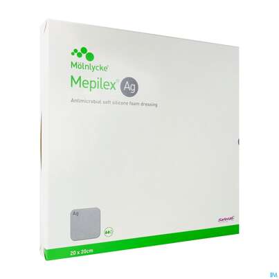 Wundverband Mepilex Silikon Ag 20x 20cm 5st, A-Nr.: 3627283 - 02