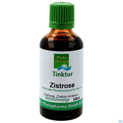 Sie sehen eine Packung Zistrose Tinktur Phytopharma 50ml, Produktbild: 01 Zistrose Tinktur Phytopharma 50ml, A-Nr.: 5387966 - 01